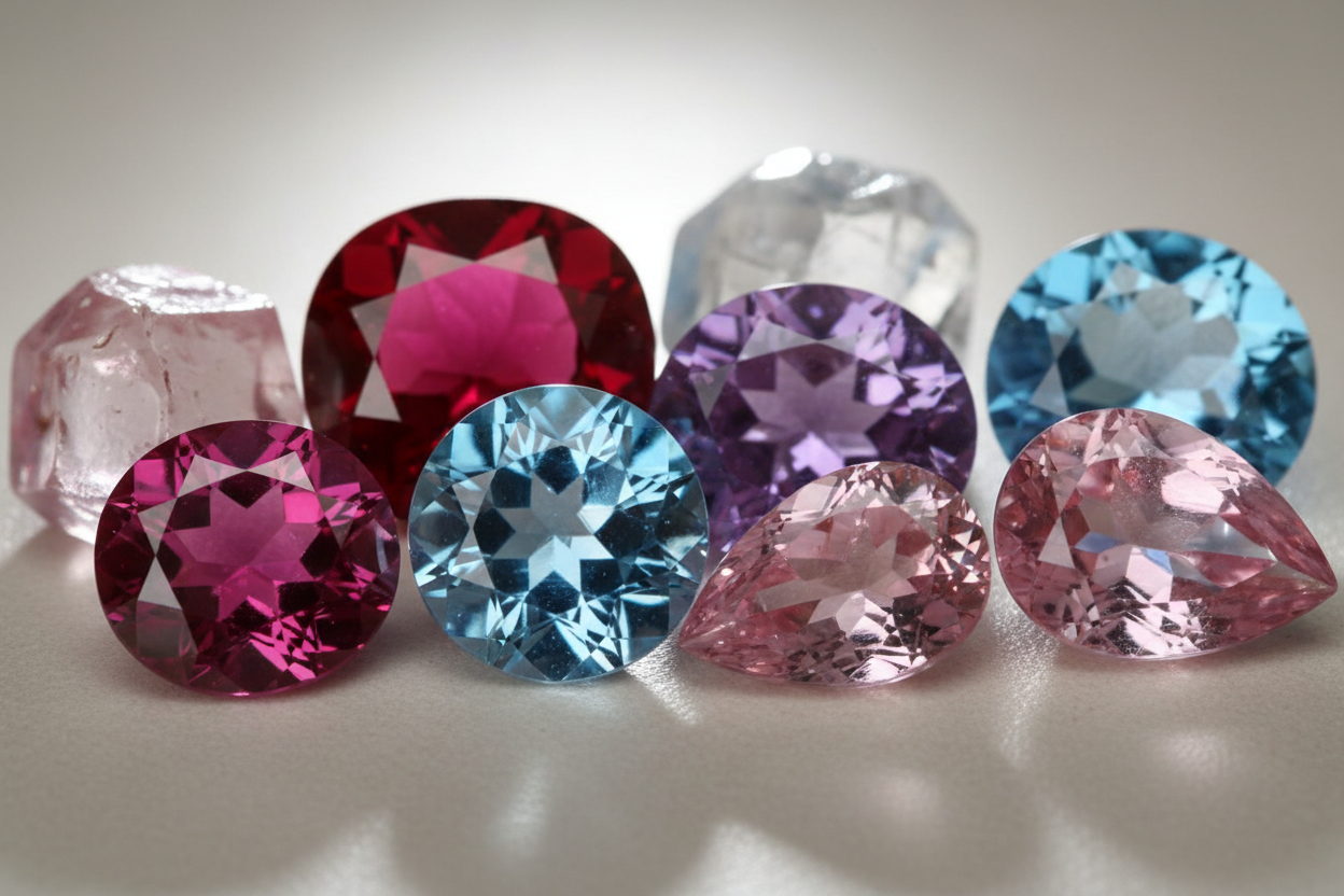 Natural Spinel Gemstones - Rare Red & Blue Spinel Collection Natural Spinel Gemstones - Rare Red & Blue Spinel Collection