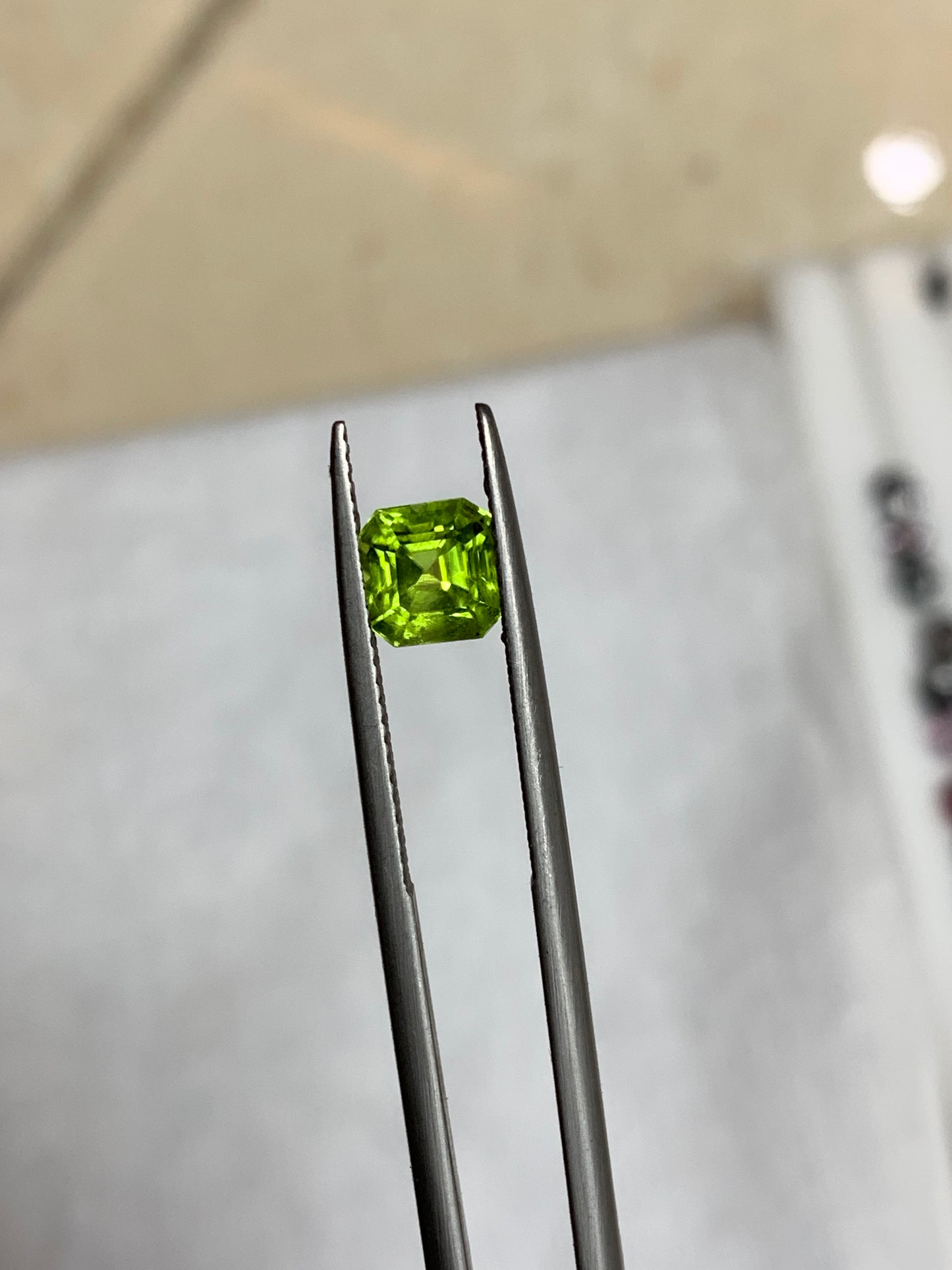 1.6 Carat Cushion Cut Green Peridot Loose Stone