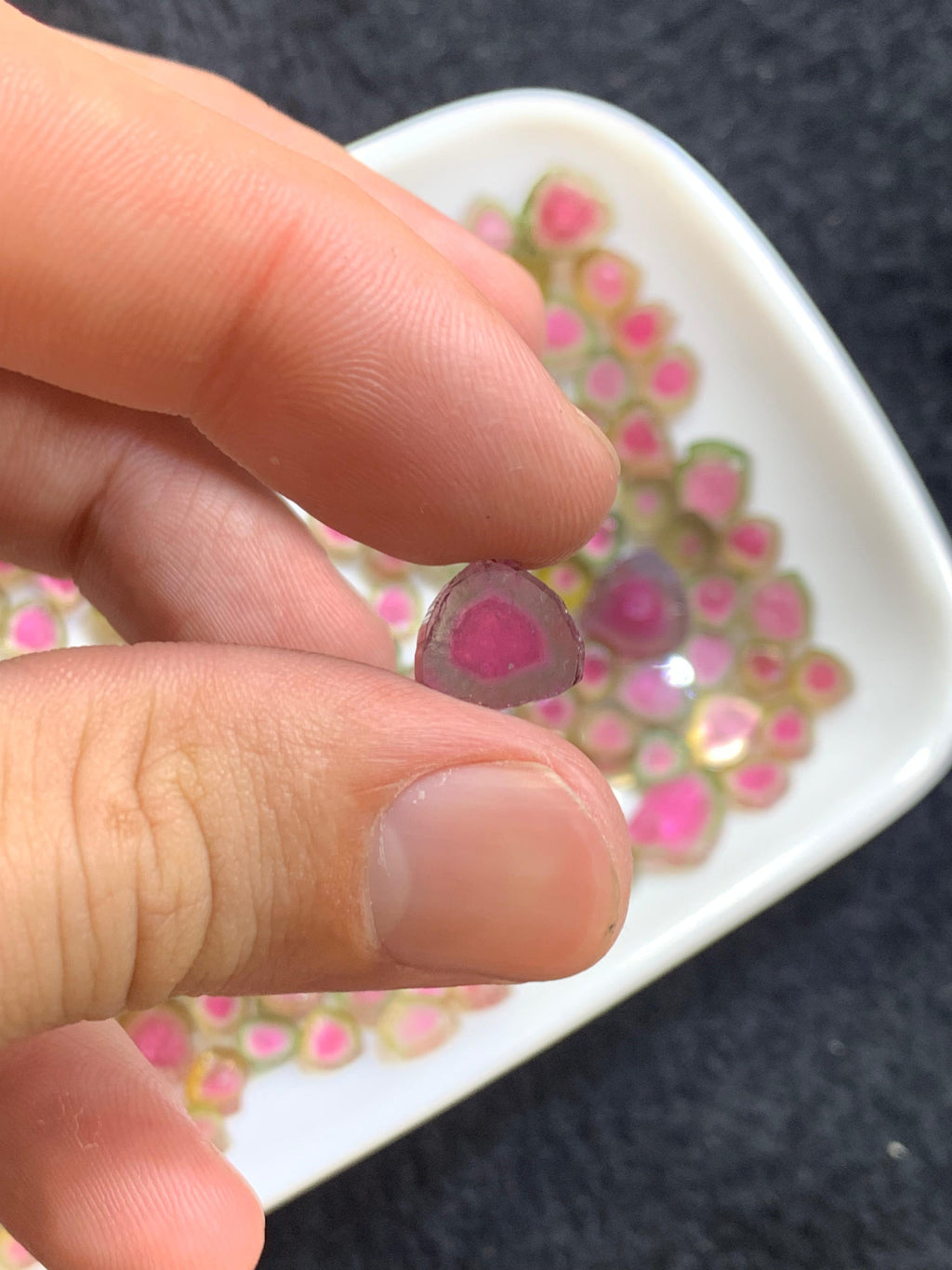 Transparent watermelon tourmaline