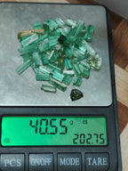 Check Out The Weight Of This Raw Green Tourmaline Crystals