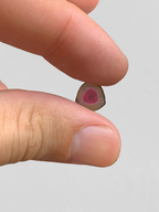 Faceted tri-color tourmaline loose stone