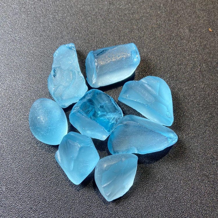 Rough blue topaz