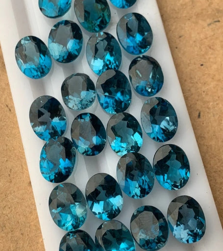Faceted oval topaz