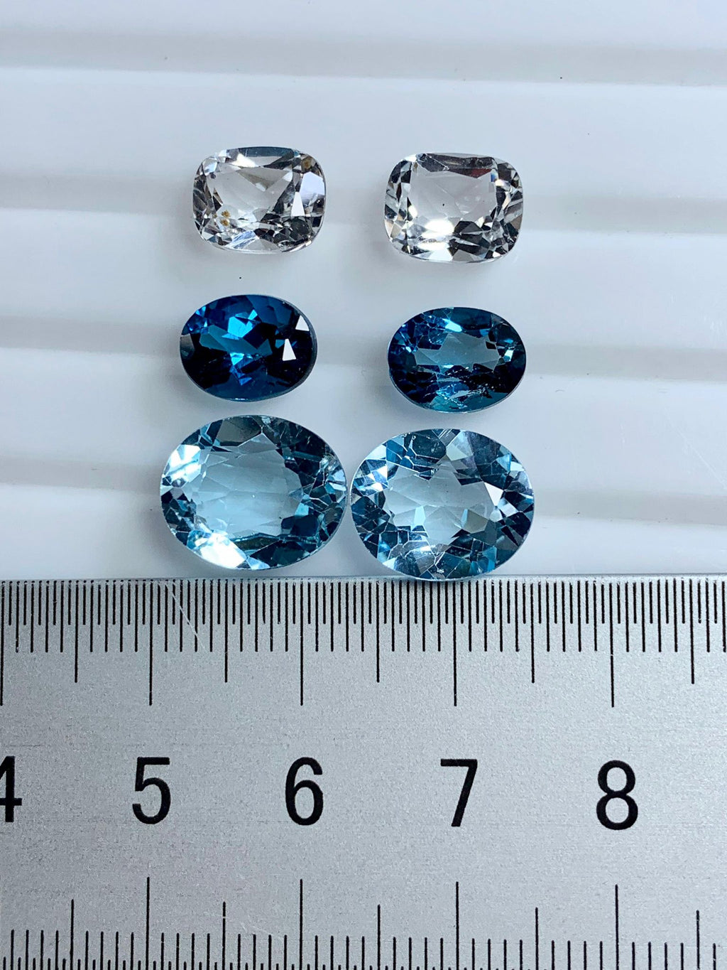Blue topaz cut