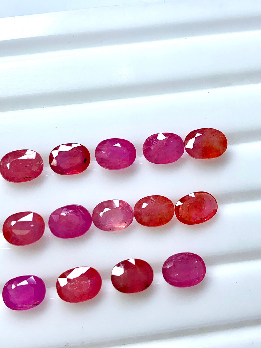 13.65 Carat Red Sapphire Loose Stones Lot