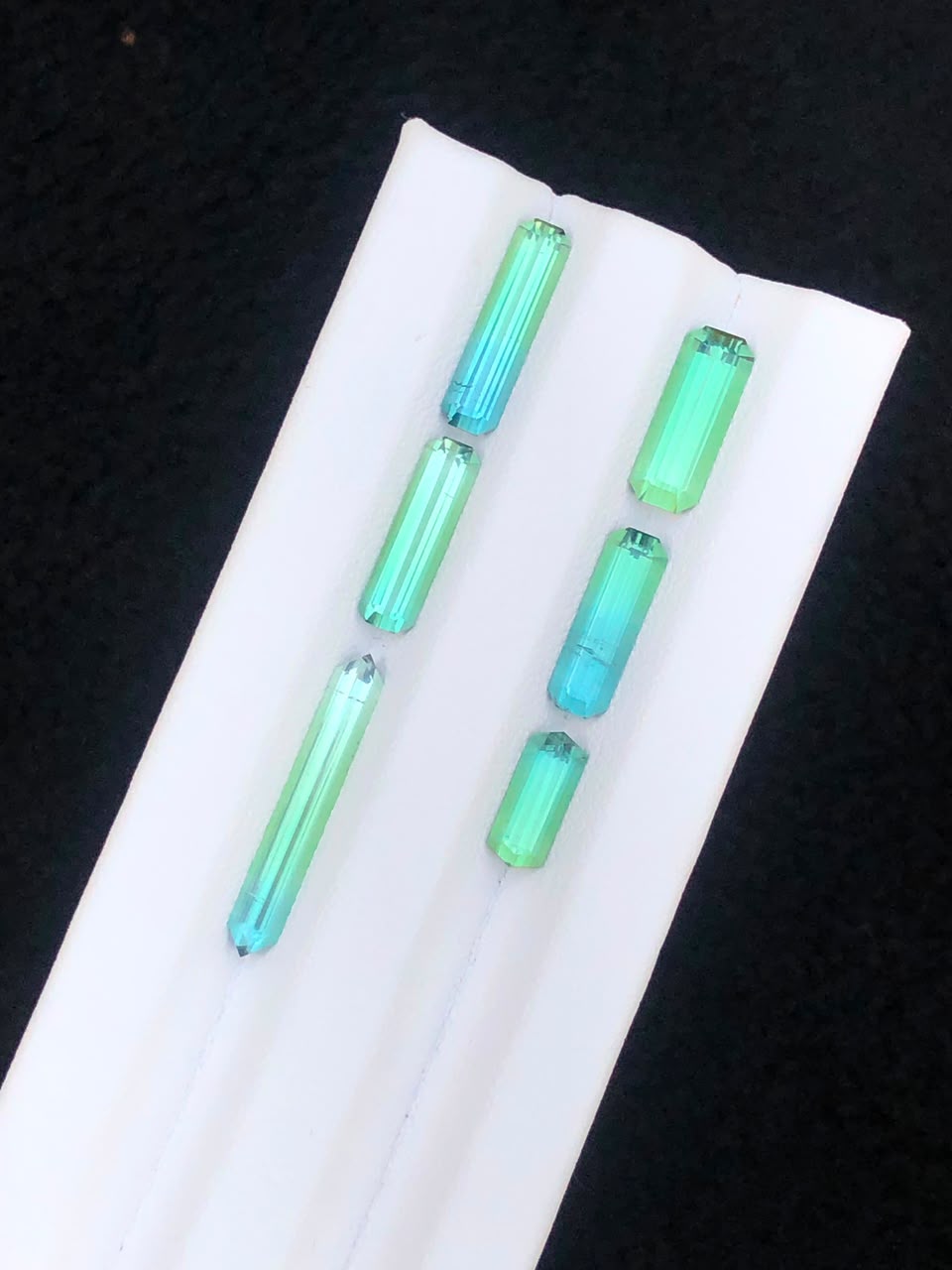 7.55 Carat Faceted Bi-Colour tourmaline stone
