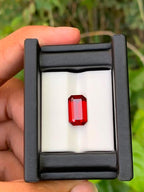 5.25 Ct Natural Rhodolite Garnet | Emerald Cut | VVS Eye-Clean | No Treatment
