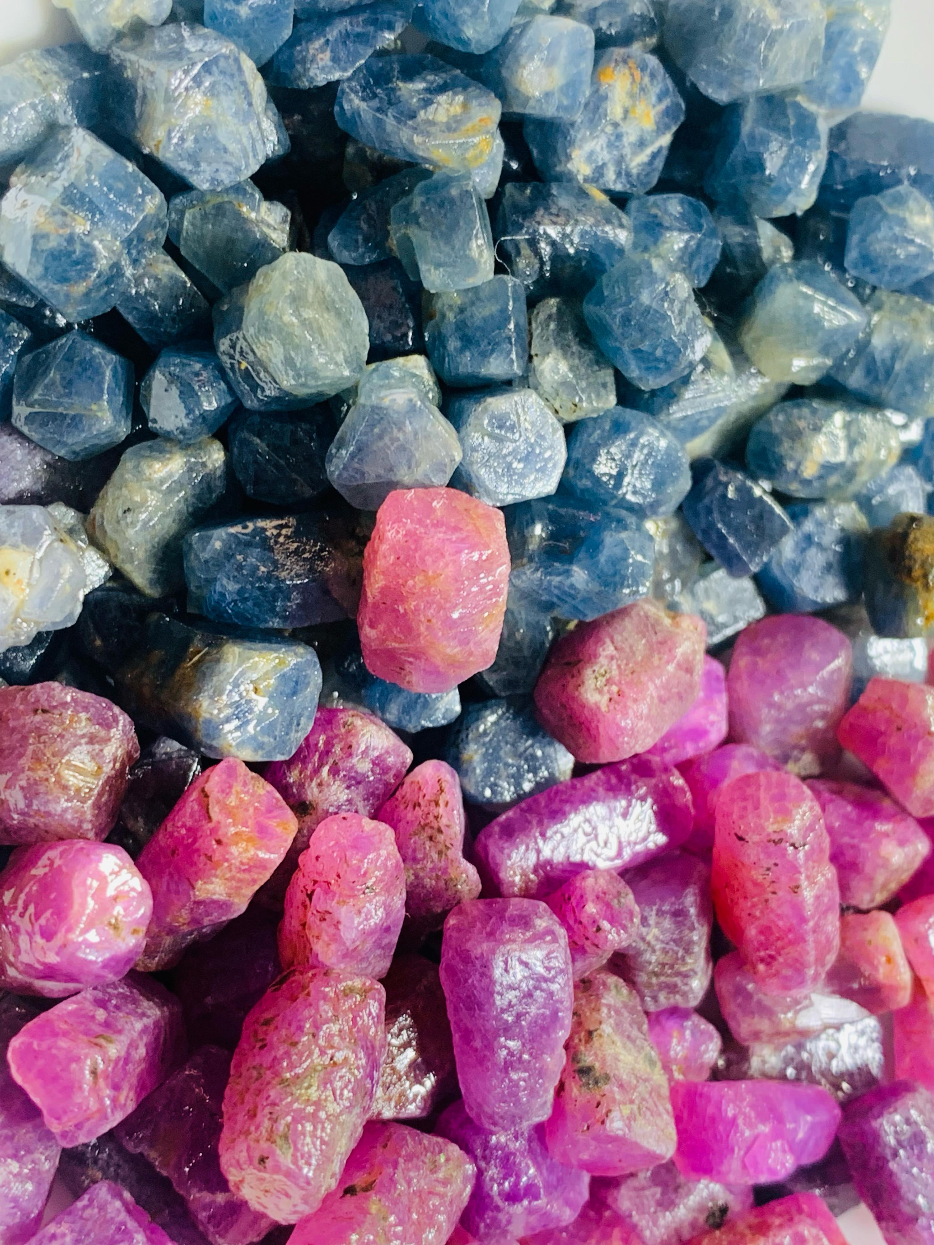 Corundum crystals


