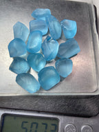 50g Natural Sky Blue Topaz Rough from Madagascar