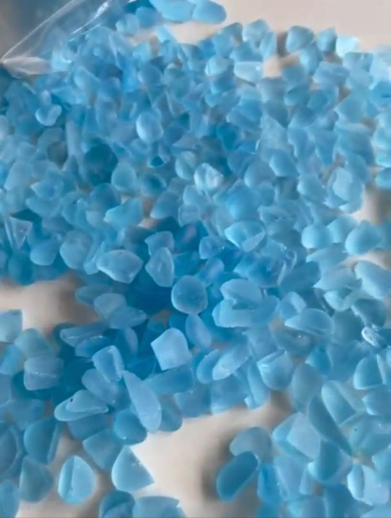 natural sky blue topaz cutting material