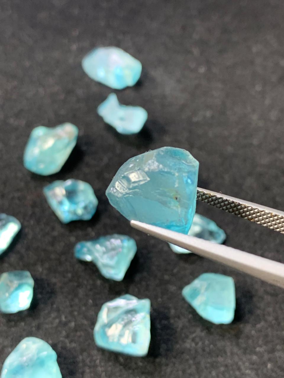 raw zircon blue gems