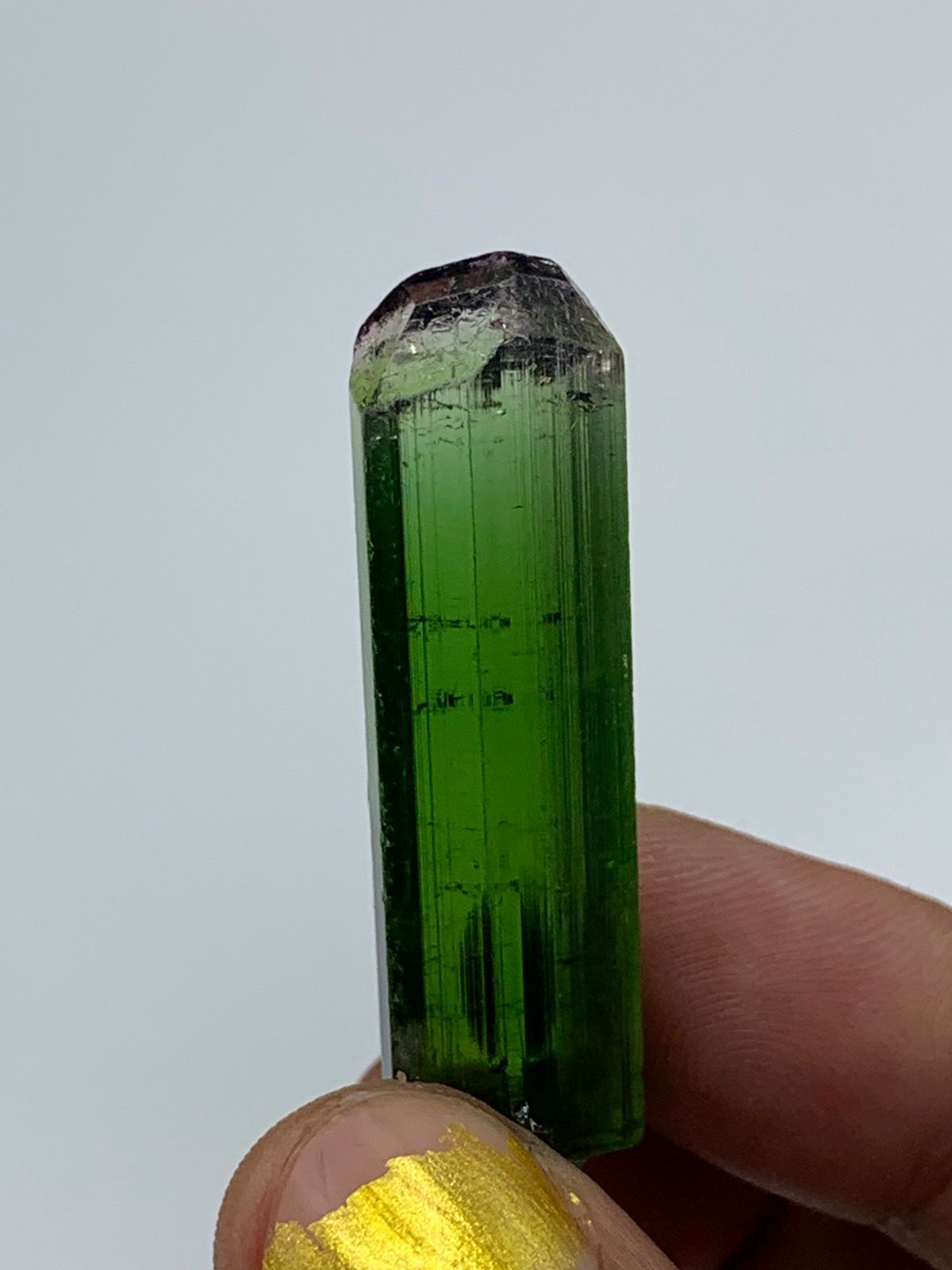 green tourmaline rough