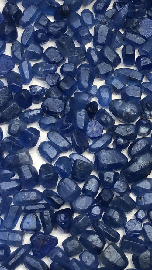 rough blue sapphire facet grade