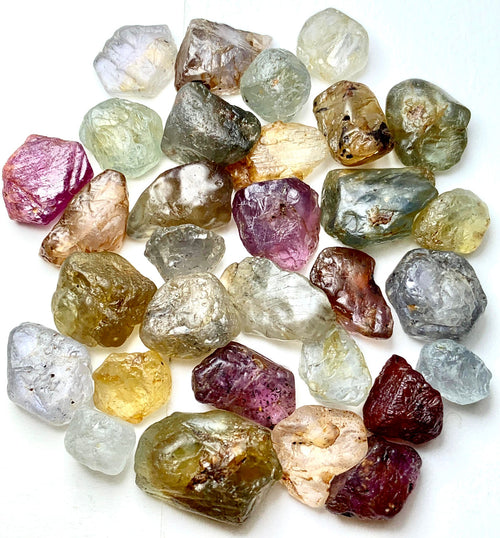 rough sapphire faceting