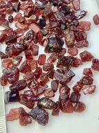 translucent garnet rough