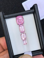 emerald cut pink topaz
