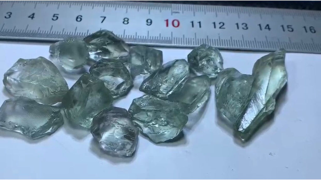 green amethyst rough stone