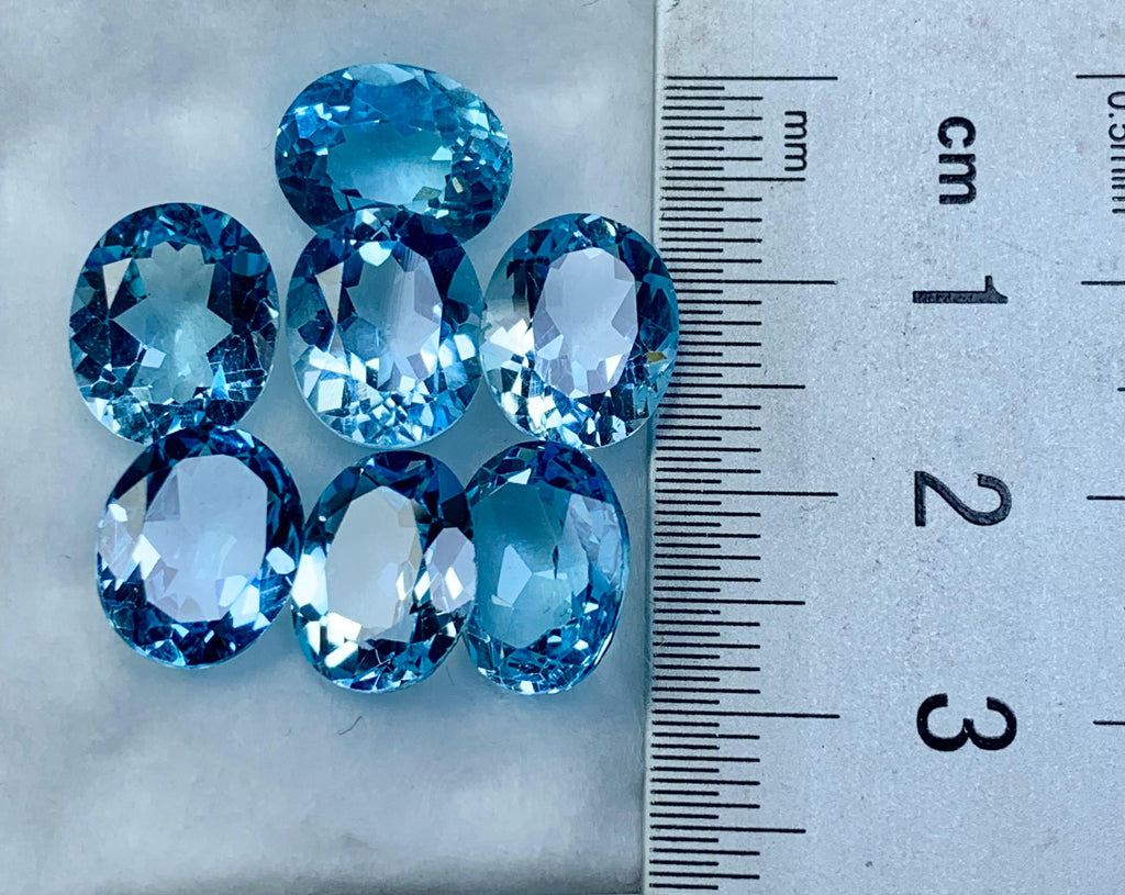 faceted Swiss Blue Topaz