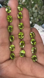 Green peridot oval