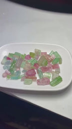 facet grade rough multi colour tourmaline stones