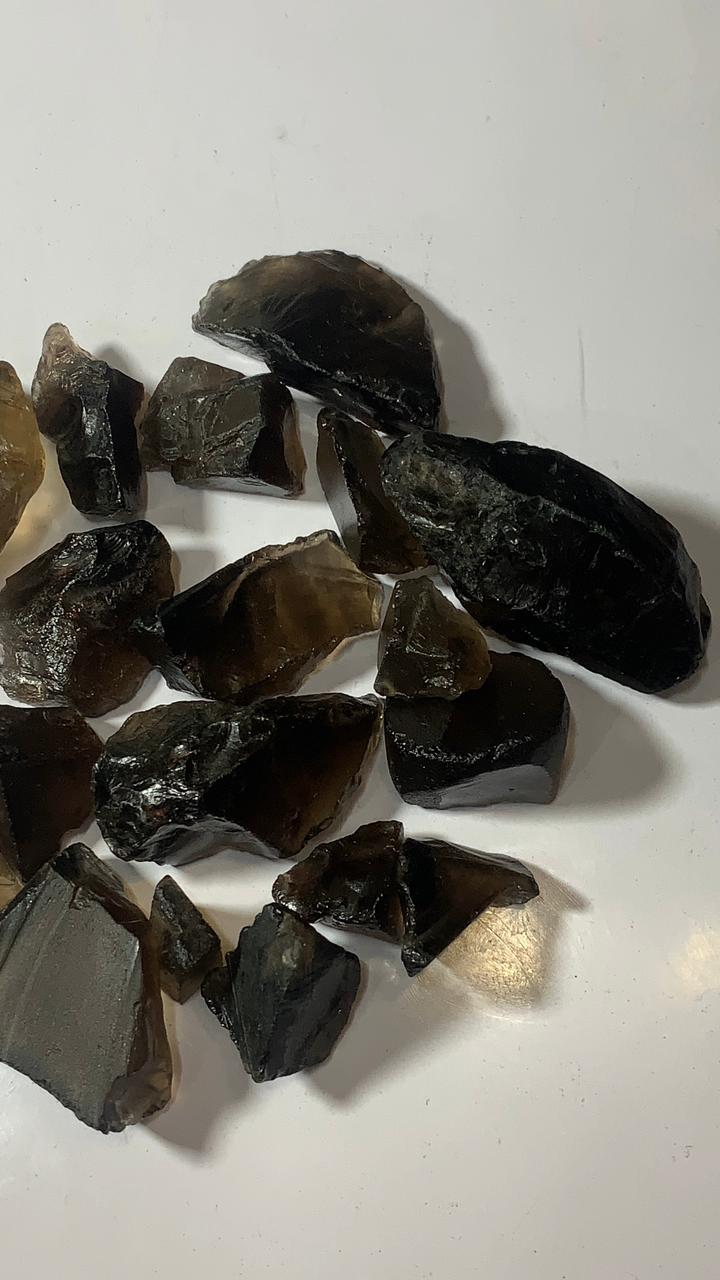 raw smoky quartz faceting