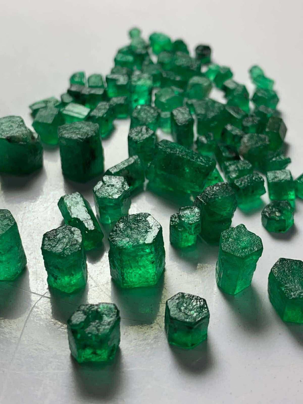 hexagonal emerald rough